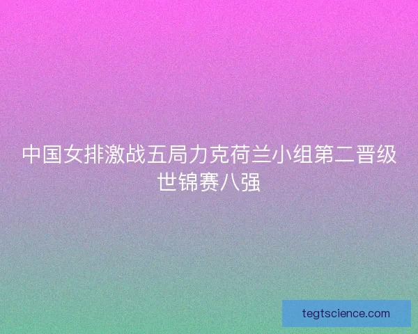 中国女排激战五局力克荷兰小组第二晋级世锦赛八强